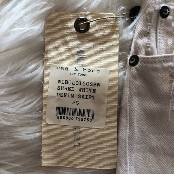 Rag & Bone The Distressed Pencil Skirt in White 25 - Picture 2 of 8